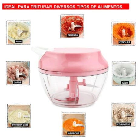 Mini Processador - Triturador de Alimentos Manual